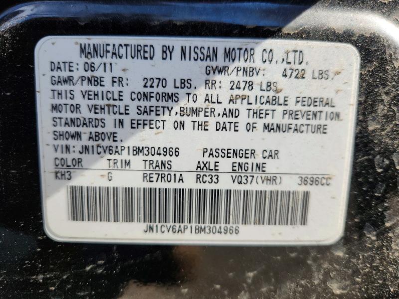 Aukcja sprzedaży 2011 Infiniti G37 Sedan, vin: JN1CV6AP1BM304966, numer aukcji: 56393706