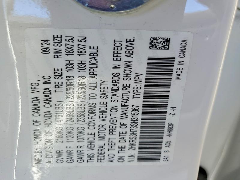 Продаж на аукціоні авто 2025 Honda Cr-v, vin: 2HKRS3H73SH315367, номер лоту: 55621396