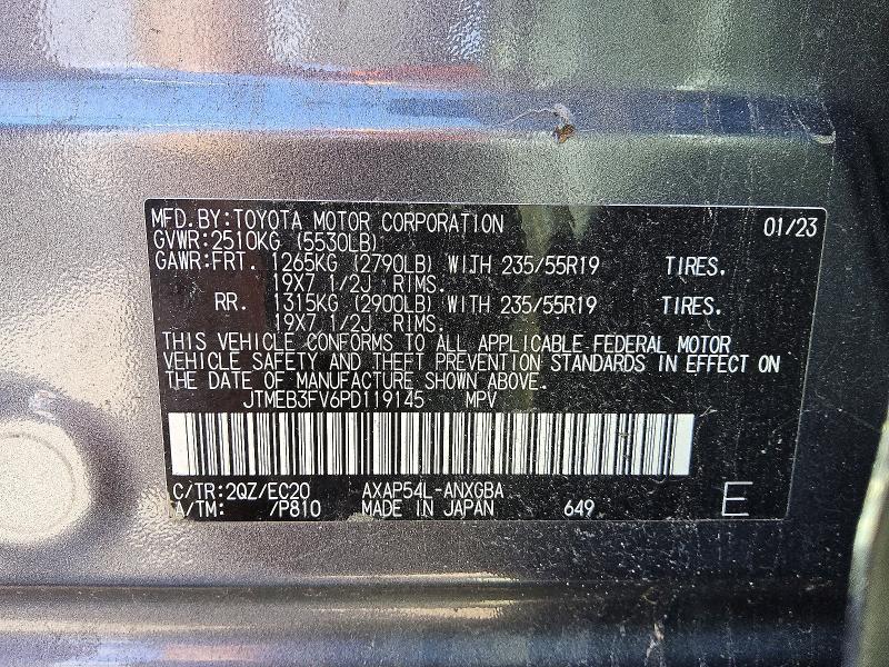 Продажа на аукционе авто 2023 Toyota Rav4 Prime, vin: JTMEB3FV6PD119145, номер лота: 56593926