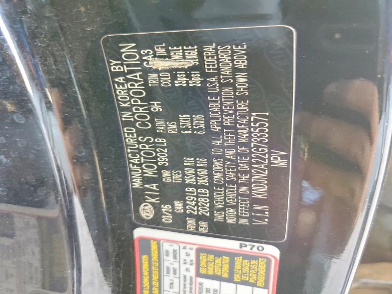 Aukcja sprzedaży 2016 Kia Soul, vin: KNDJN2A22G7335571, numer aukcji: 56756716