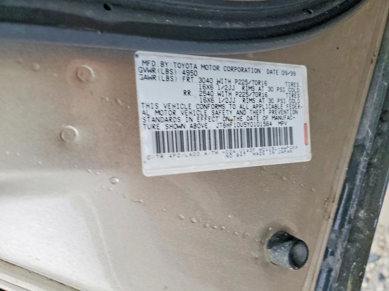 Продажа на аукционе авто 2000 Lexus Rx, vin: JT6HF10U5Y0101564, номер лота: 58487786