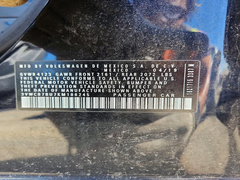 Продаж на аукціоні авто 2019 Volkswagen Jetta, vin: 3VWCB7BU7KM186245, номер лоту: 56842646