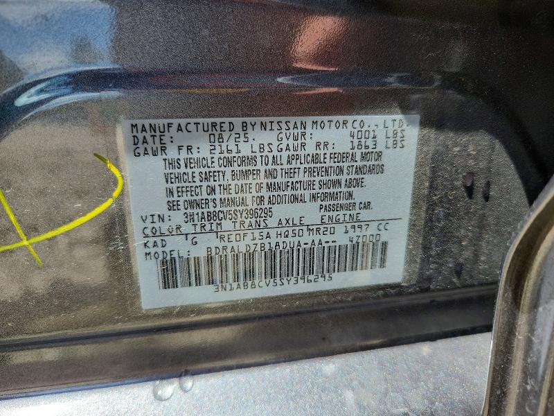 Продажа на аукционе авто 2025 Nissan Sentra, vin: 3N1AB8CV5SY396295, номер лота: 56167036