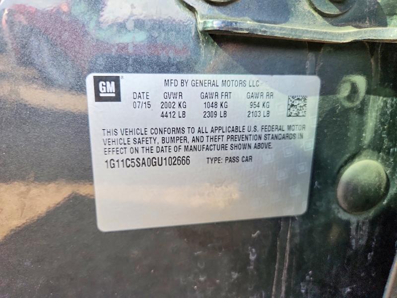 Продажа на аукционе авто 2016 Chevrolet Malibu, vin: 1G11C5SA0GU102666, номер лота: 55427996