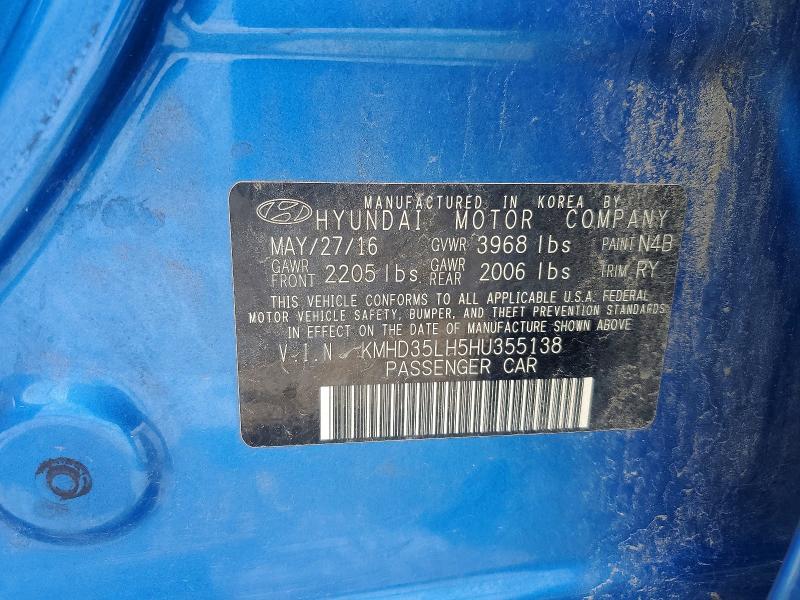 Продаж на аукціоні авто 2017 Hyundai Elantra Gt, vin: KMHD35LH5HU355138, номер лоту: 57207726