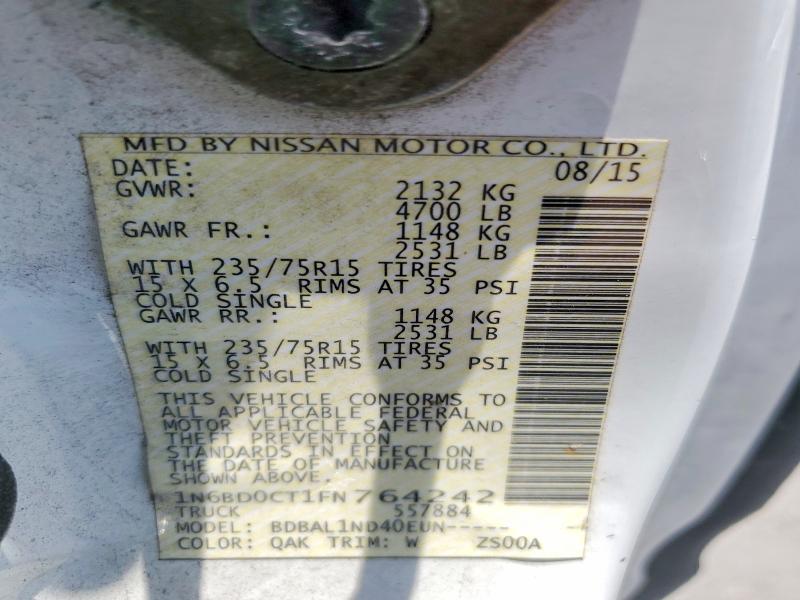Aukcja sprzedaży 2015 Nissan Frontier, vin: 1N6BD0CT1FN764242, numer aukcji: 55796276
