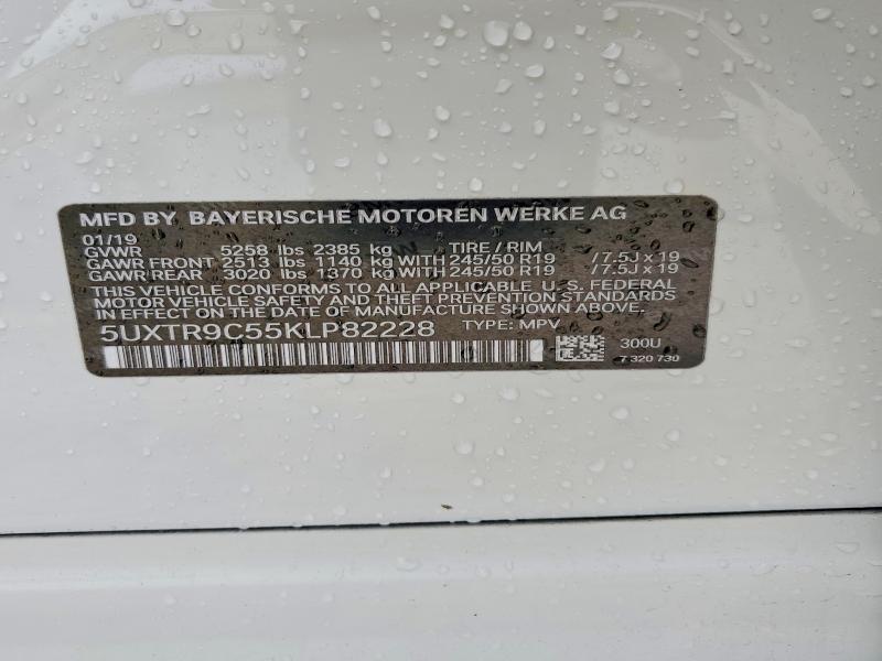56438456 :رقم المزاد ، 5UXTR9C55KLP82228 vin ، 2019 Bmw X3 مزاد بيع