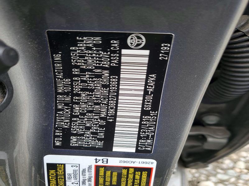 Продаж на аукціоні авто 2007 Toyota Avalon, vin: 4T1BK36B27U193683, номер лоту: 56945326