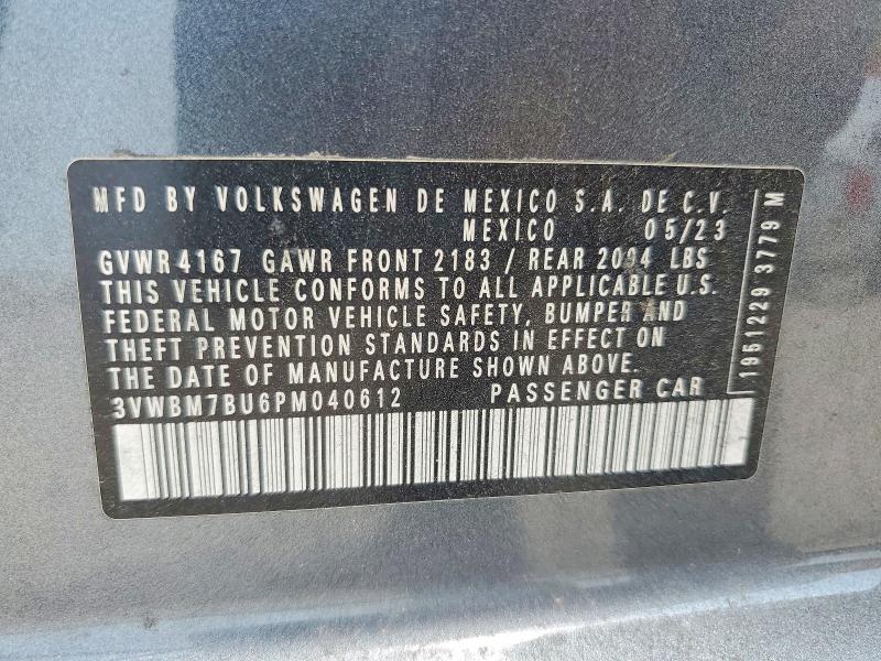 Продаж на аукціоні авто 2023 Volkswagen Jetta, vin: 3VWBM7BU6PM040612, номер лоту: 58821556