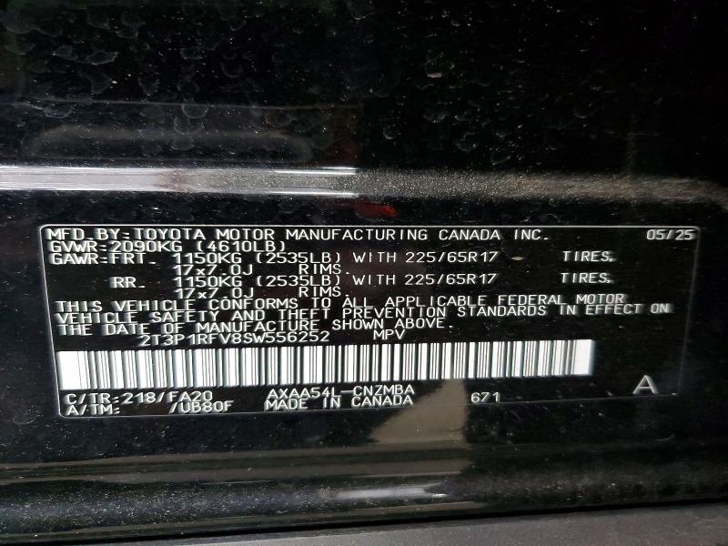 Aukcja sprzedaży 2025 Toyota Rav4, vin: 2T3P1RFV8SW556252, numer aukcji: 57228826