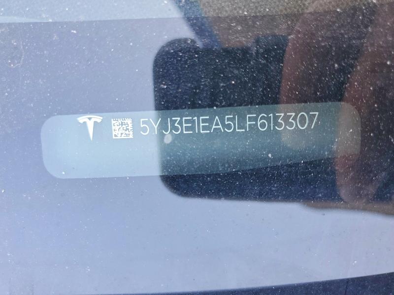 56548016 :رقم المزاد ، 5YJ3E1EA5LF613307 vin ، 2020 Tesla Model 3 مزاد بيع