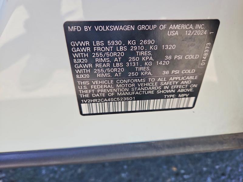 Продаж на аукціоні авто 2025 Volkswagen Atlas, vin: 1V2HR2CA4SC523501, номер лоту: 55816706