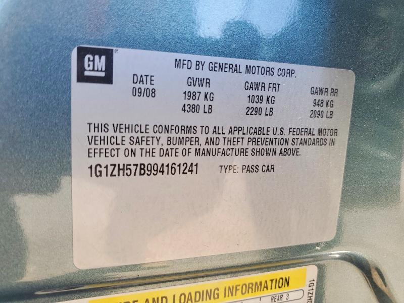 Продаж на аукціоні авто 2009 Chevrolet Malibu, vin: 1G1ZH57B994161241, номер лоту: 55781206