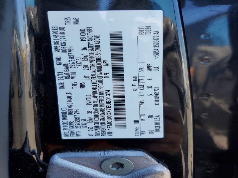 58838976 :رقم المزاد ، 1FMCU0GX7EUB01374 vin ، 2014 Ford Escape مزاد بيع
