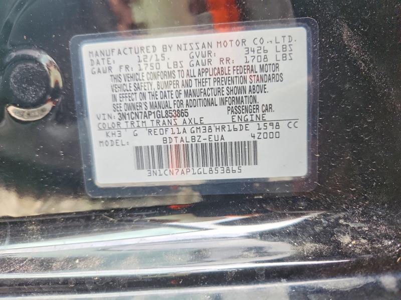 Aukcja sprzedaży 2016 Nissan Versa, vin: 3N1CN7AP1GL853865, numer aukcji: 57732986