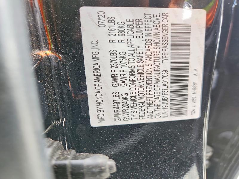 57262436 :رقم المزاد ، 19UUB1F37LA017039 vin ، 2020 Acura Tlx مزاد بيع