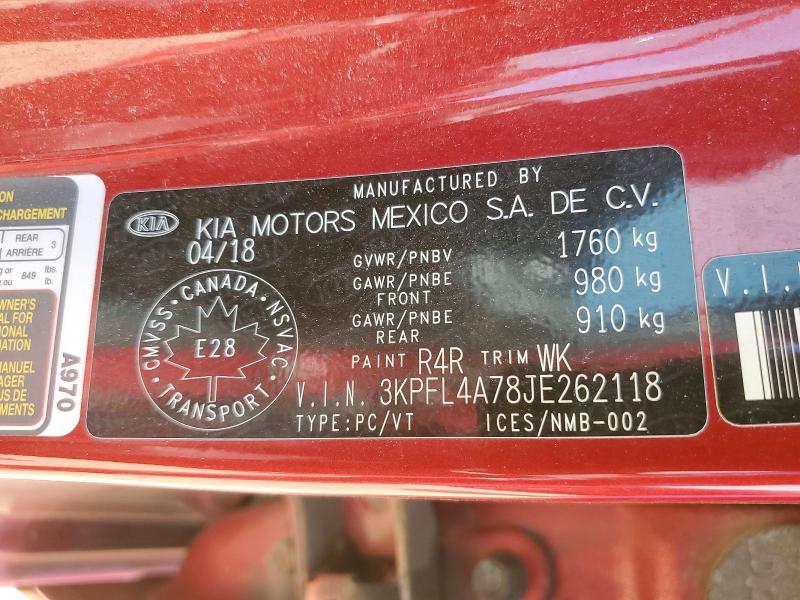 Aukcja sprzedaży 2018 Kia Forte, vin: 3KPFL4A78JE262118, numer aukcji: 55077536