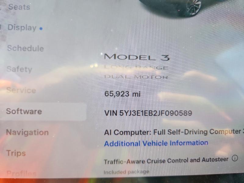 55976376 :رقم المزاد ، 5YJ3E1EB2JF090589 vin ، 2018 Tesla Model 3 مزاد بيع