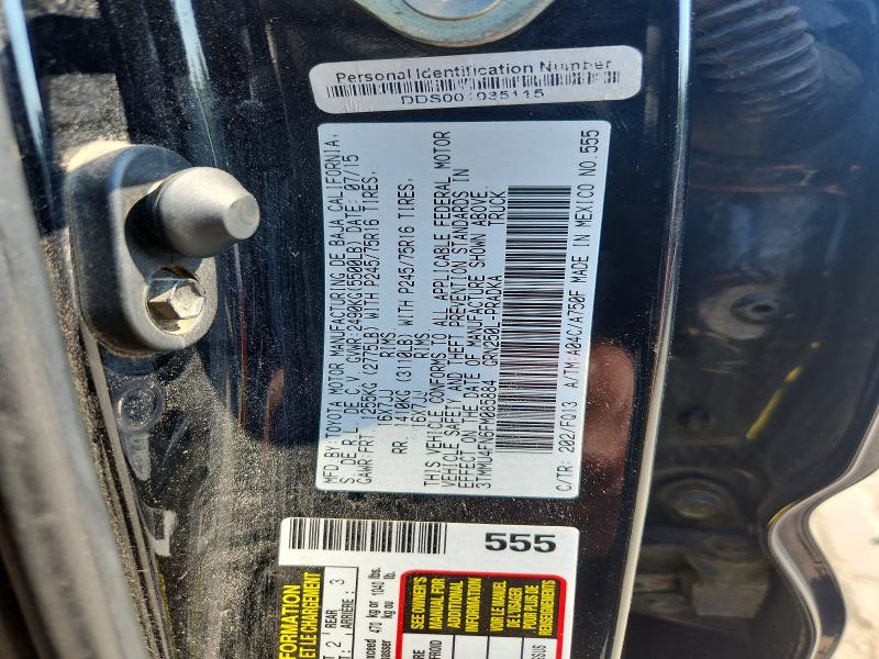 58559656 :رقم المزاد ، 3TMMU4FN6FM085884 vin ، 2015 Toyota Tacoma مزاد بيع