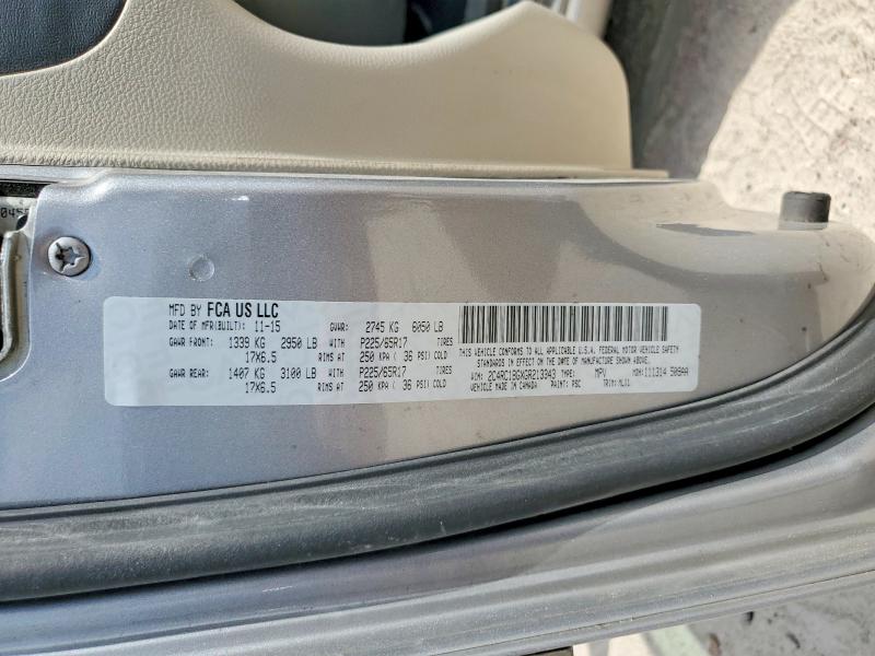 Aukcja sprzedaży 2016 Chrysler Town & Country, vin: 2C4RC1BGXGR213343, numer aukcji: 59197866
