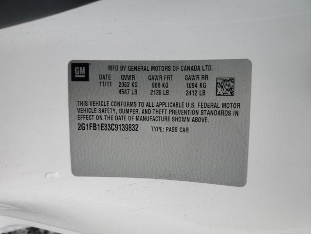 2012 Chevrolet Camaro მანქანა იყიდება აუქციონზე, vin: 2G1FB1E33C9139832, აუქციონის ნომერი: 56673246
