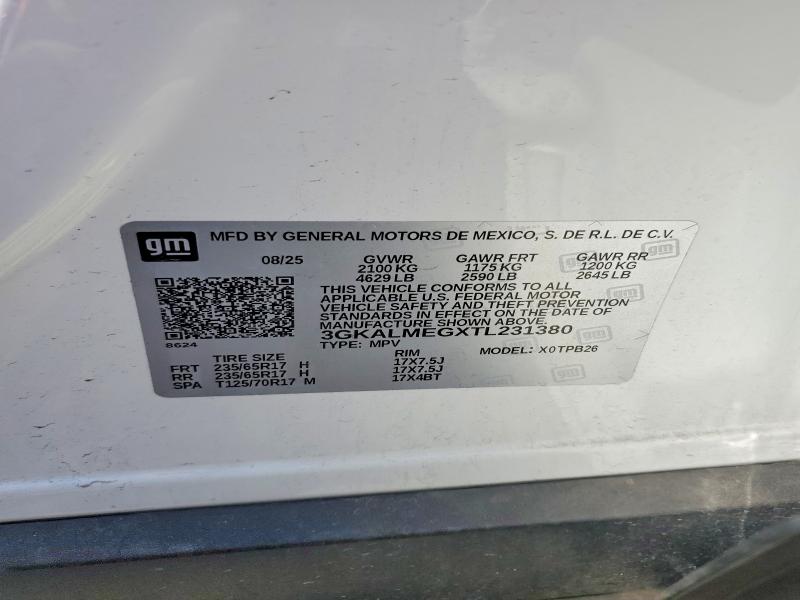 Aukcja sprzedaży 2026 Gmc Terrain, vin: 3GKALMEGXTL231380, numer aukcji: 55771736