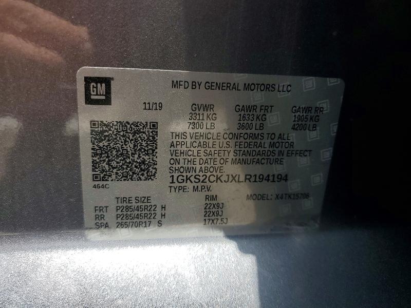 Продажа на аукционе авто 2020 Gmc Yukon, vin: 1GKS2CKJXLR194194, номер лота: 58296896