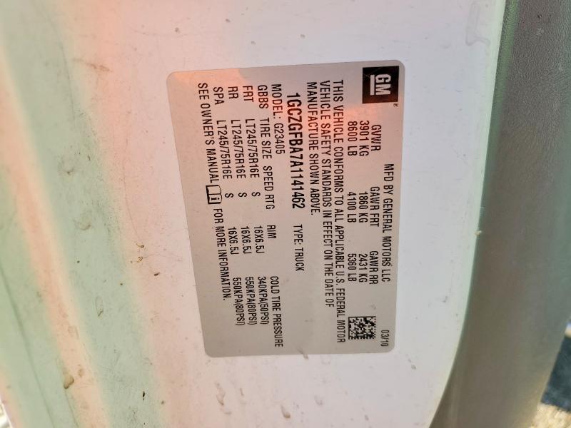 Продажа на аукционе авто 2010 Chevrolet Express G2500, vin: 1GCZGFBA7A1141462, номер лота: 56882816