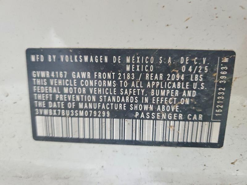 Aukcja sprzedaży 2025 Volkswagen Jetta, vin: 3VWBX7BU3SM079299, numer aukcji: 56262396