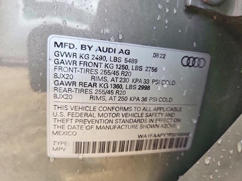 Продажа на аукционе авто 2023 Audi Q5, vin: WA1FAAFY7P2010088, номер лота: 57888986