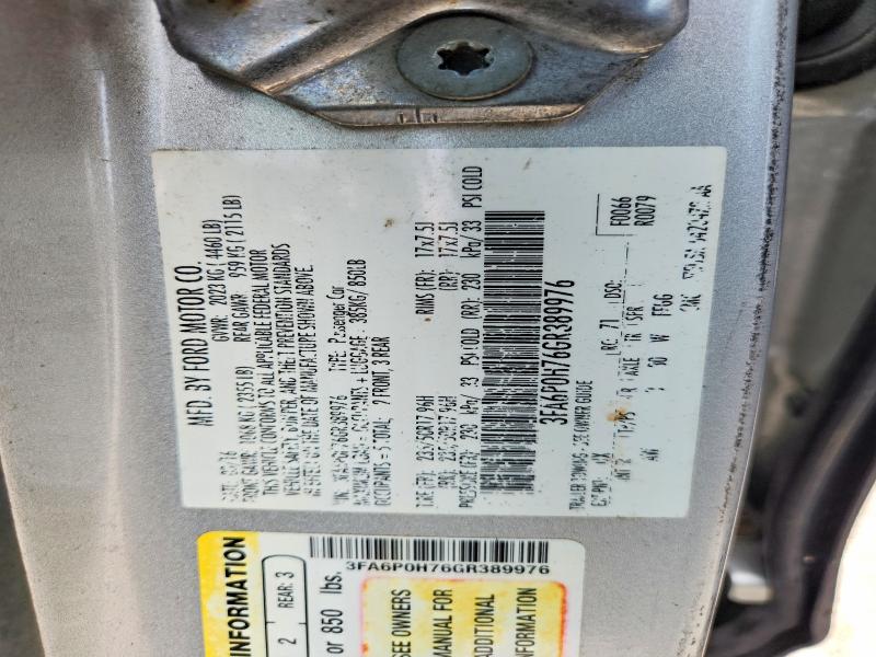 Продаж на аукціоні авто 2016 Ford Fusion, vin: 3FA6P0H76GR389976, номер лоту: 57397276