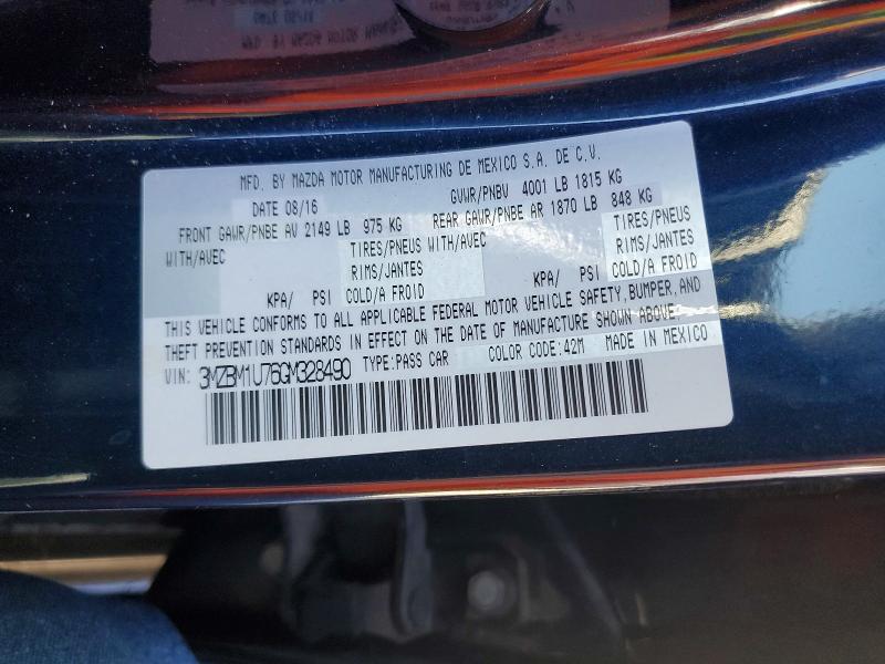 Продаж на аукціоні авто 2016 Mazda 3, vin: 3MZBM1U76GM328490, номер лоту: 57063746
