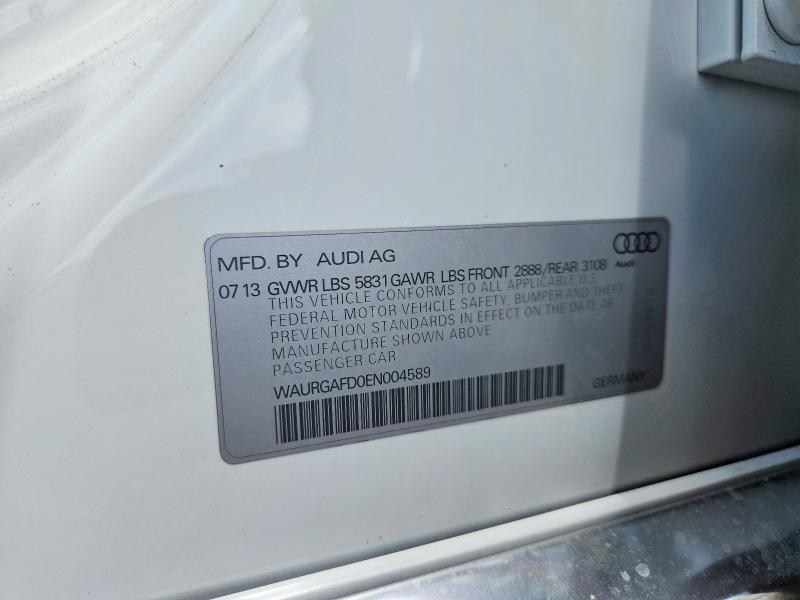 Продаж на аукціоні авто 2014 Audi A8, vin: WAURGAFD0EN004589, номер лоту: 58071496