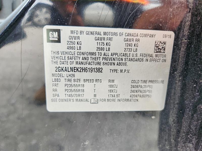 Продаж на аукціоні авто 2017 Gmc Terrain, vin: 2GKALNEK2H6191382, номер лоту: 58580096