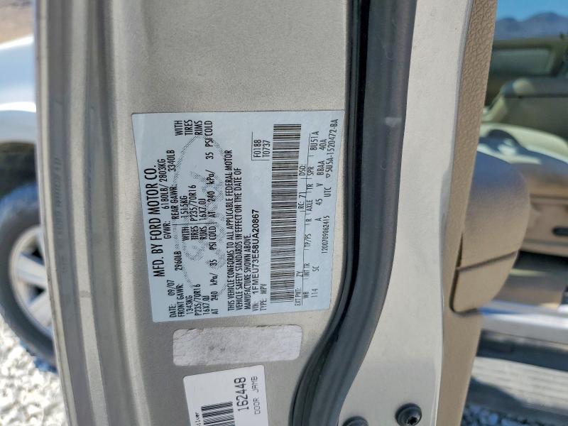 57864416 :رقم المزاد ، 1FMEU73E58UA20867 vin ، 2008 Ford Explorer مزاد بيع