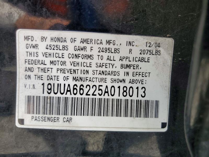 Aukcja sprzedaży 2005 Acura Tl, vin: 19UUA66225A018013, numer aukcji: 56499056