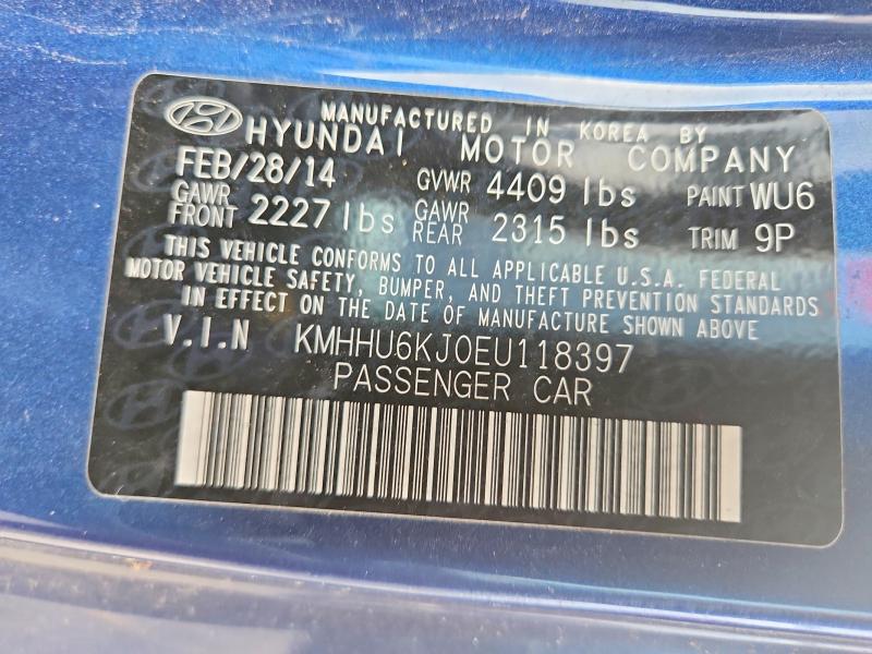 58747246 :رقم المزاد ، KMHHU6KJ0EU118397 vin ، 2014 Hyundai Genesis Coupe مزاد بيع