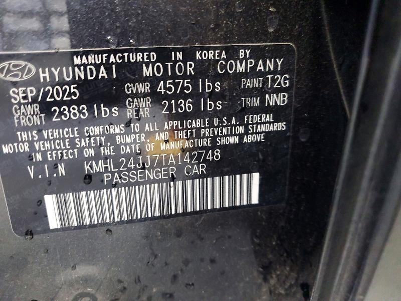 Aukcja sprzedaży 2026 Hyundai Sonata Hybrid, vin: KMHL24JJ7TA142748, numer aukcji: 56133716