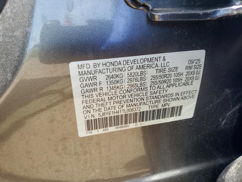 Aukcja sprzedaży 2026 Acura Mdx, vin: 5J8YE1H41TL008372, numer aukcji: 54428666