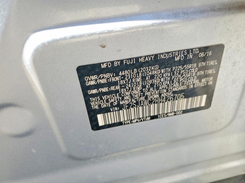 Продажа на аукционе авто 2017 Subaru Forester, vin: JF2SJAWC2HH426705, номер лота: 56043166