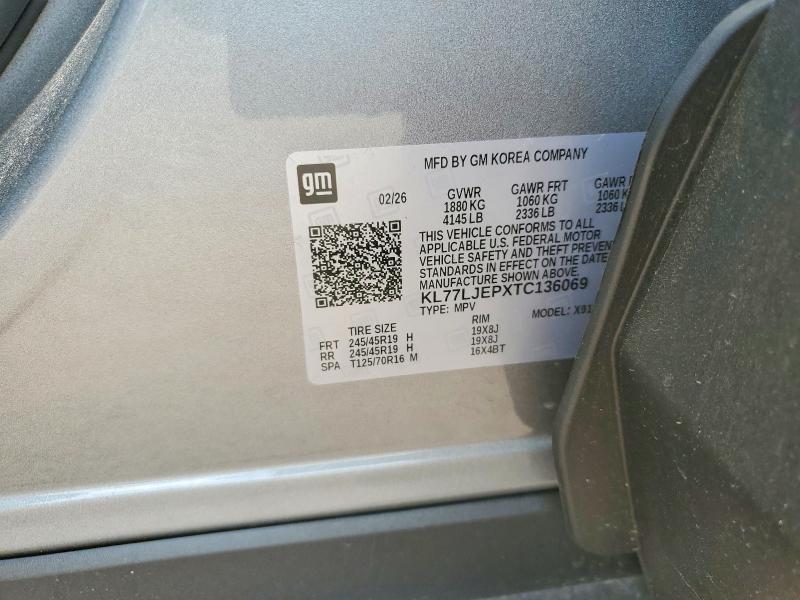 55629226 :رقم المزاد ، KL77LJEPXTC136069 vin ، 2026 Chevrolet Trax مزاد بيع