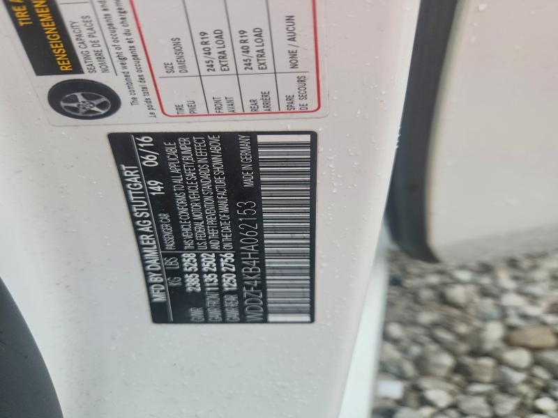 Продаж на аукціоні авто 2017 Mercedes-benz E, vin: WDDZF4KB4HA062153, номер лоту: 58282136