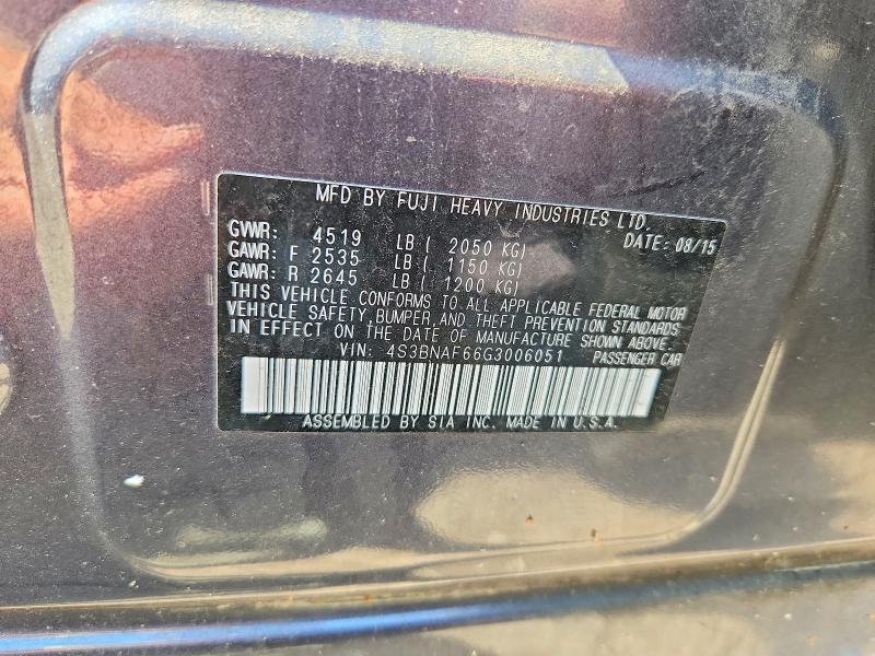 Продаж на аукціоні авто 2016 Subaru Legacy, vin: 4S3BNAF66G3006051, номер лоту: 56831176