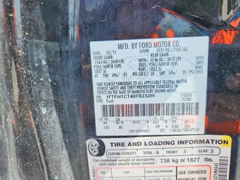 Aukcja sprzedaży 2011 Ford F150, vin: 1FTFW1CT4BFB23286, numer aukcji: 55667586