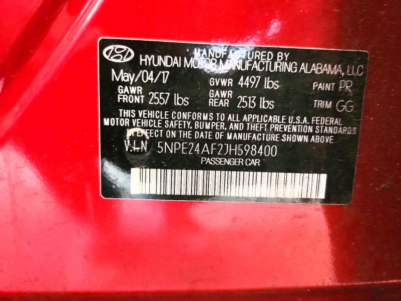 Aukcja sprzedaży 2018 Hyundai Sonata, vin: 5NPE24AF2JH598400, numer aukcji: 56368536