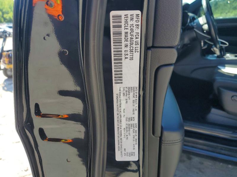 57162116 :رقم المزاد ، 1C4RJFAG0LC387770 vin ، 2020 Jeep Grand Cherokee مزاد بيع