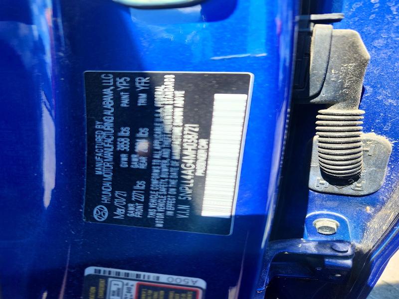 57919866 :رقم المزاد ، 5NPLL4AG4MH038721 vin ، 2021 Hyundai Elantra مزاد بيع