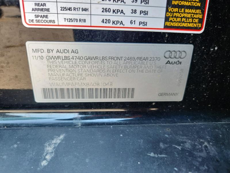 Aukcja sprzedaży 2011 Audi A3, vin: WAUMFAFMXBA081048, numer aukcji: 58112406