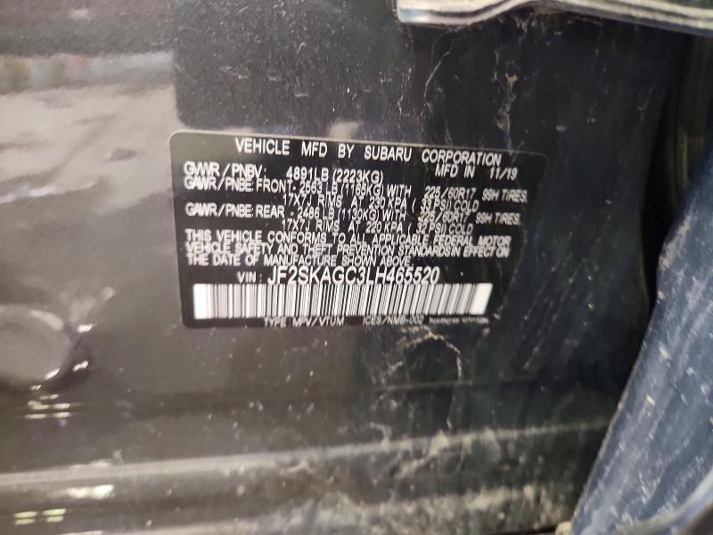 Aukcja sprzedaży 2020 Subaru Forester, vin: JF2SKAGC3LH465520, numer aukcji: 56872426