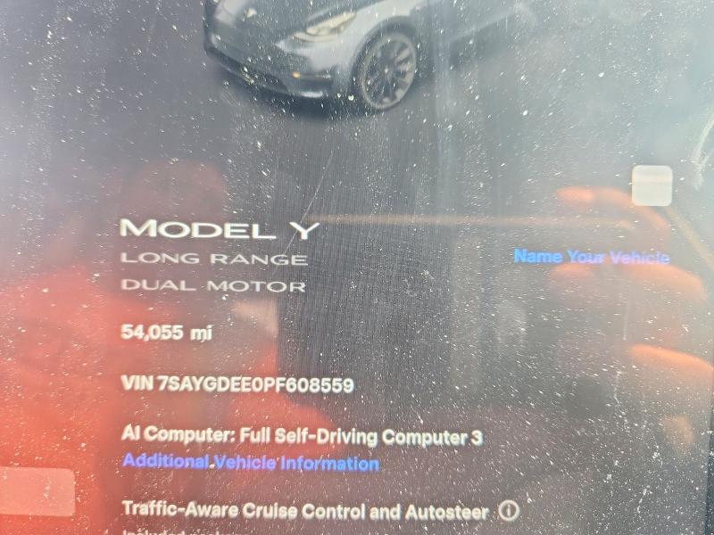Auction sale of the 2023 Tesla Model Y, vin: 7SAYGDEE0PF608559, lot number: 56862446